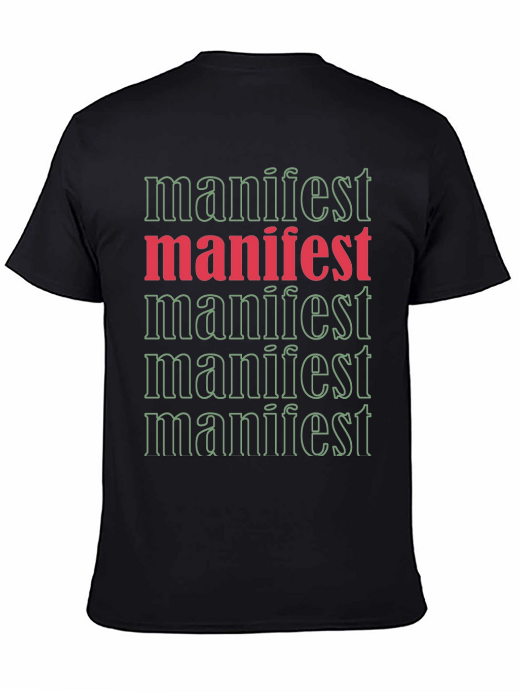 Manifest Graphic Tee - Black Cotton Casual T-Shirt