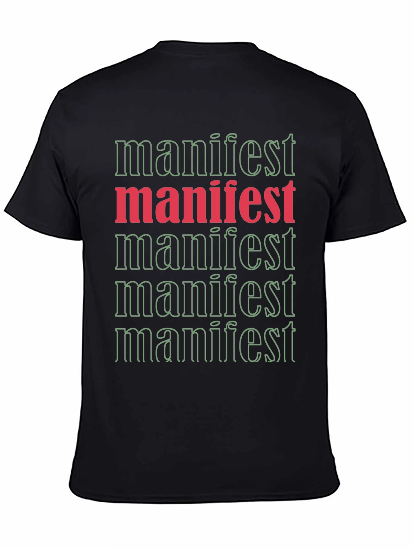 Manifest Graphic Tee - Black Cotton Casual T-Shirt