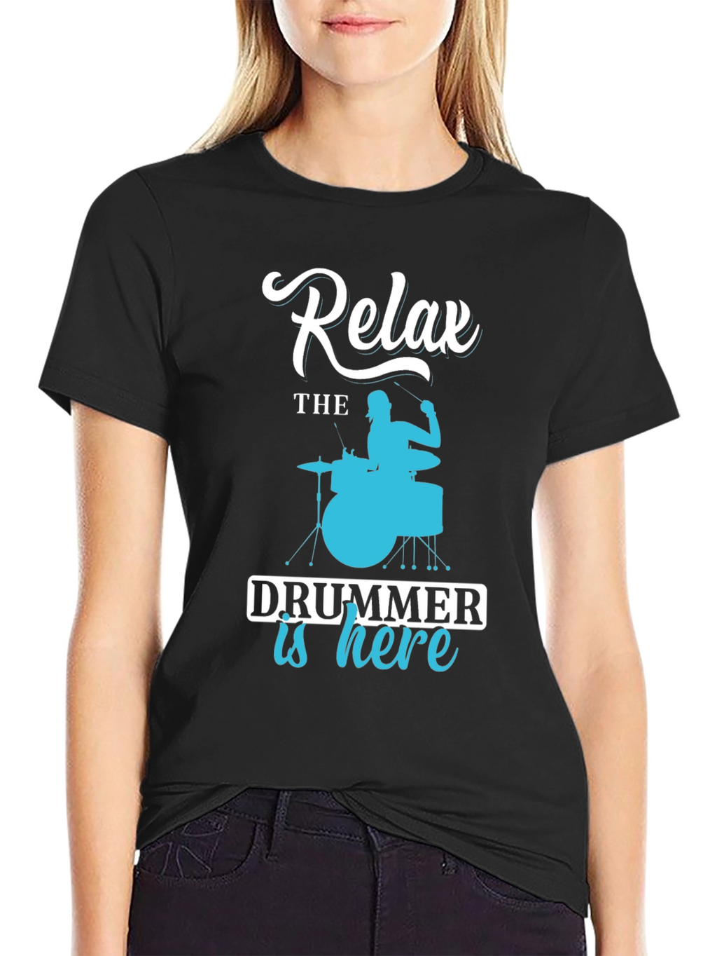 Relax The Drummer is Here - Novelty T-Shirt