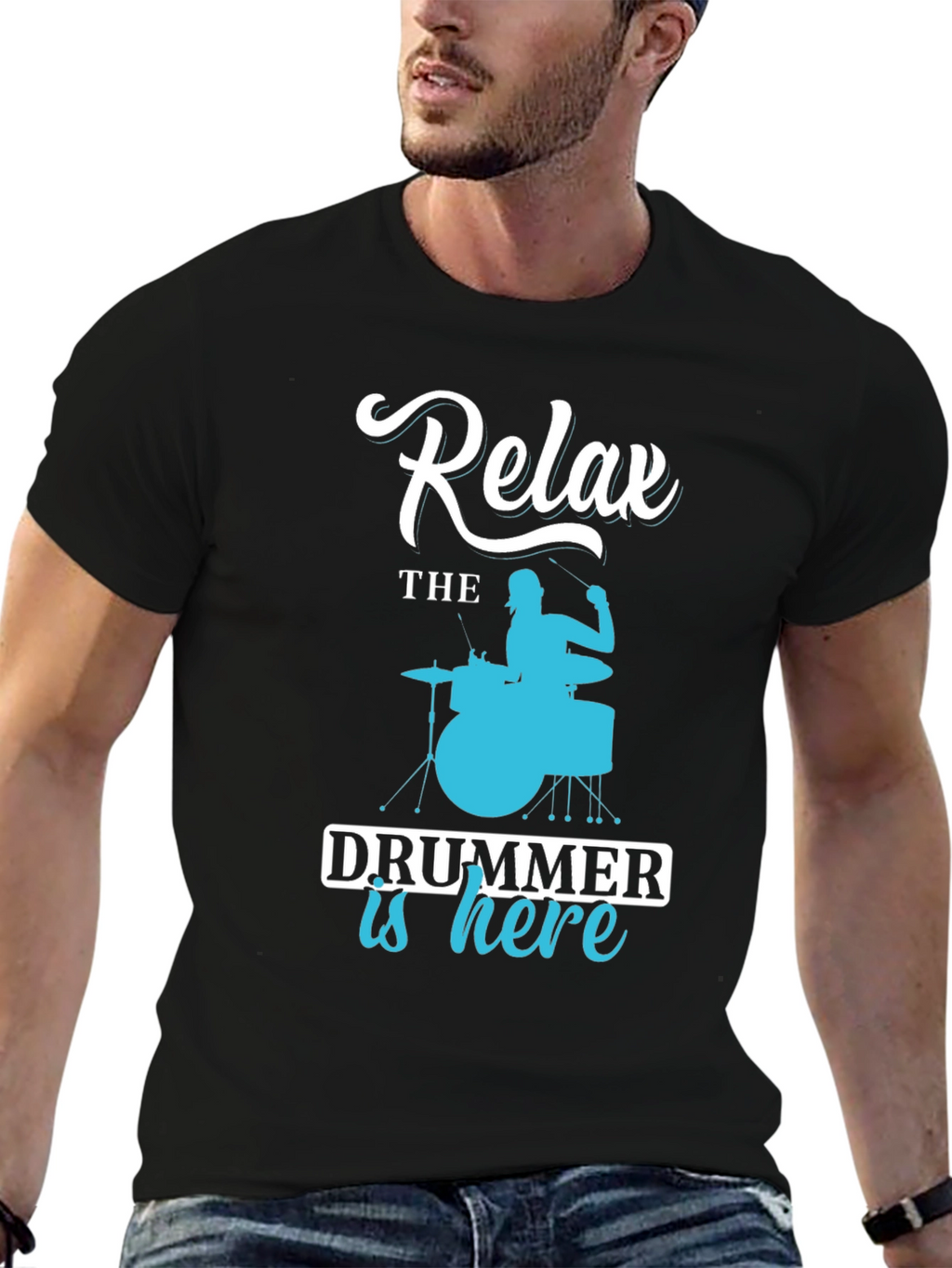 Relax The Drummer is Here - Novelty T-Shirt