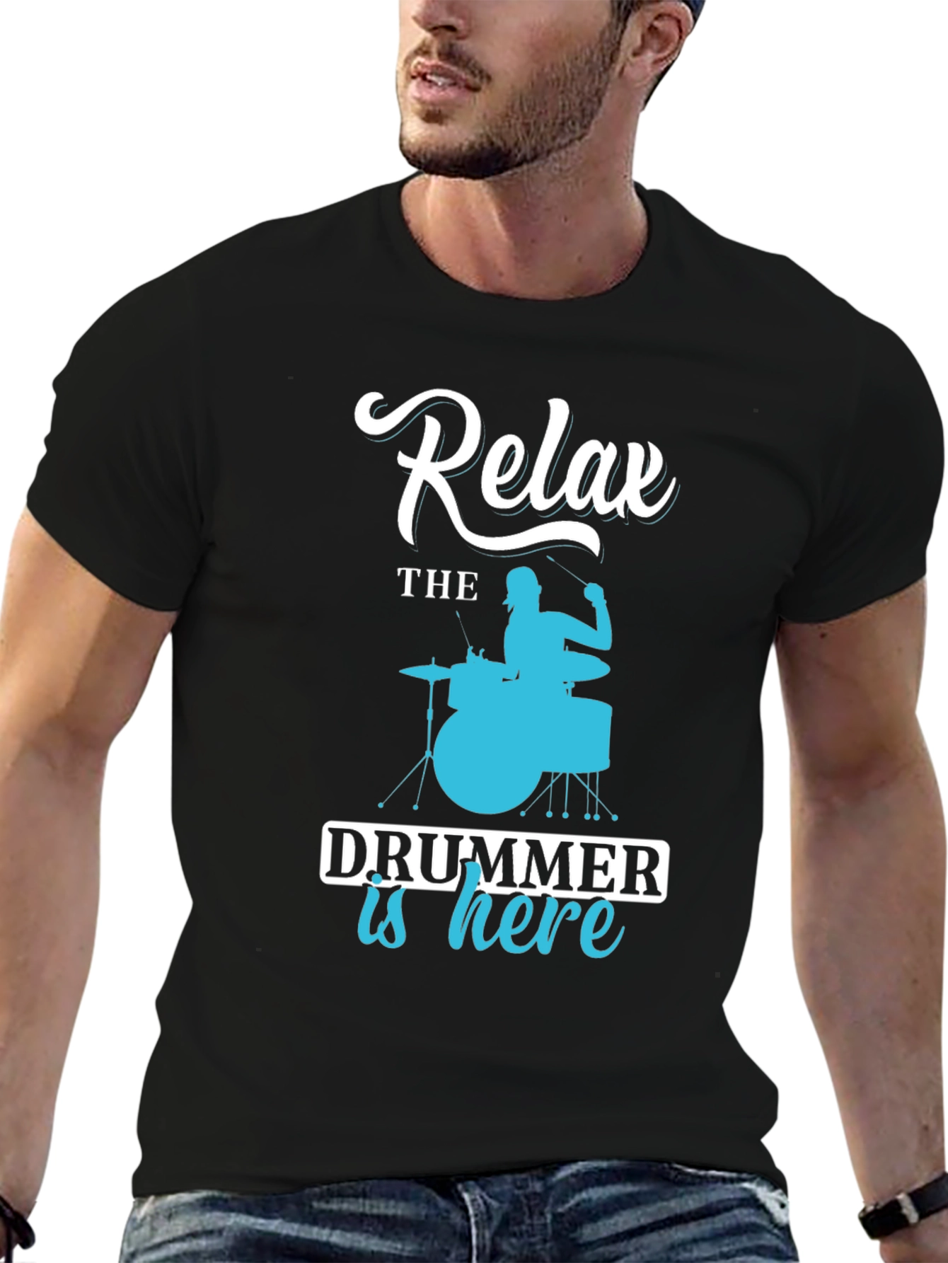 Relax The Drummer is Here - Novelty T-Shirt