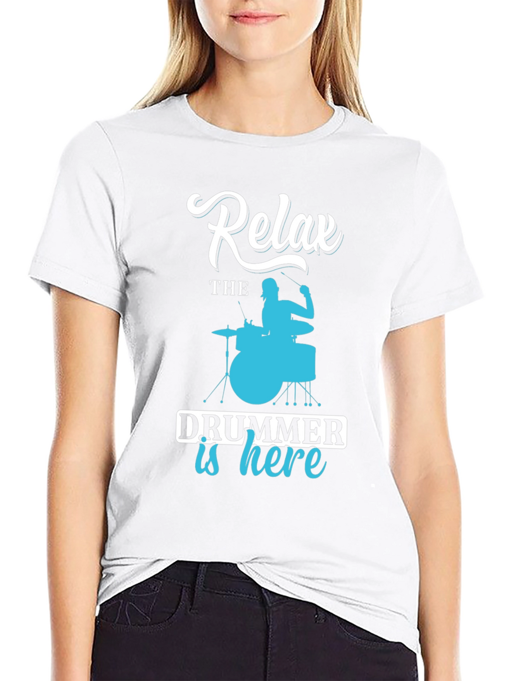 Relax The Drummer is Here - Novelty T-Shirt