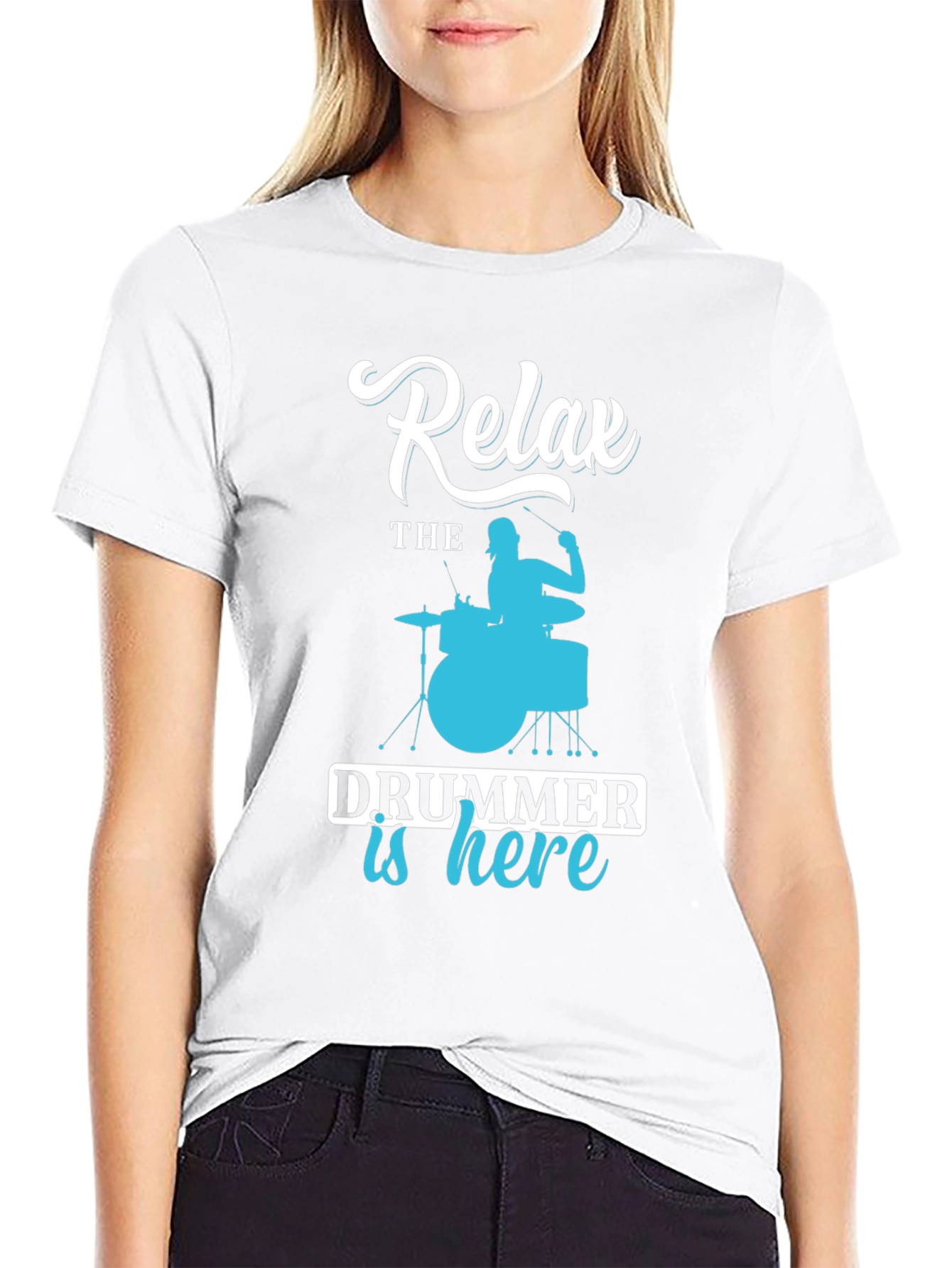 Relax The Drummer is Here - Novelty T-Shirt