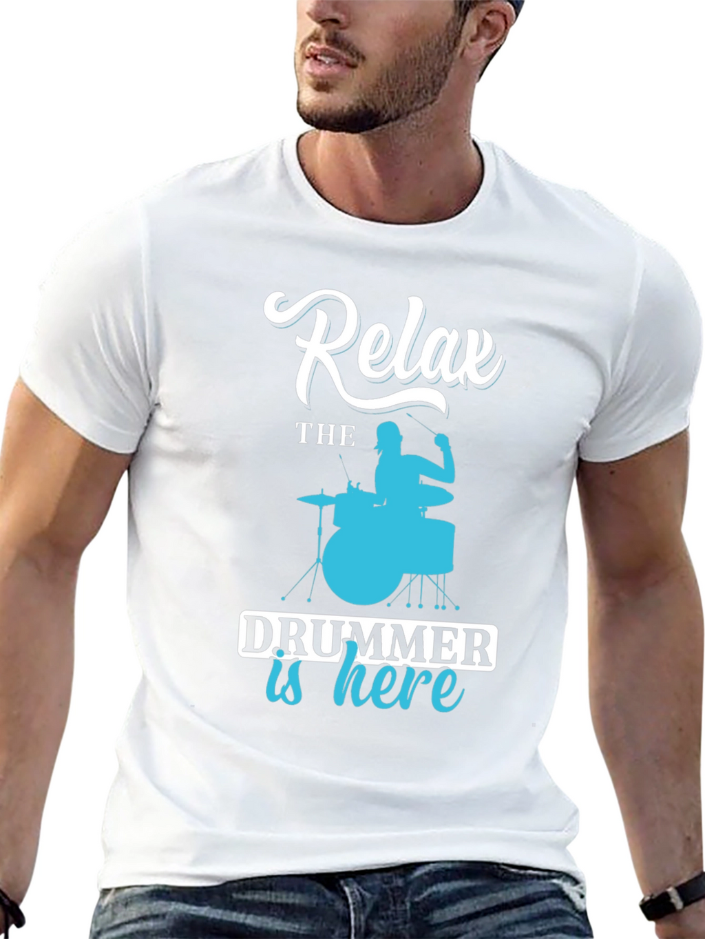 Relax The Drummer is Here - Novelty T-Shirt