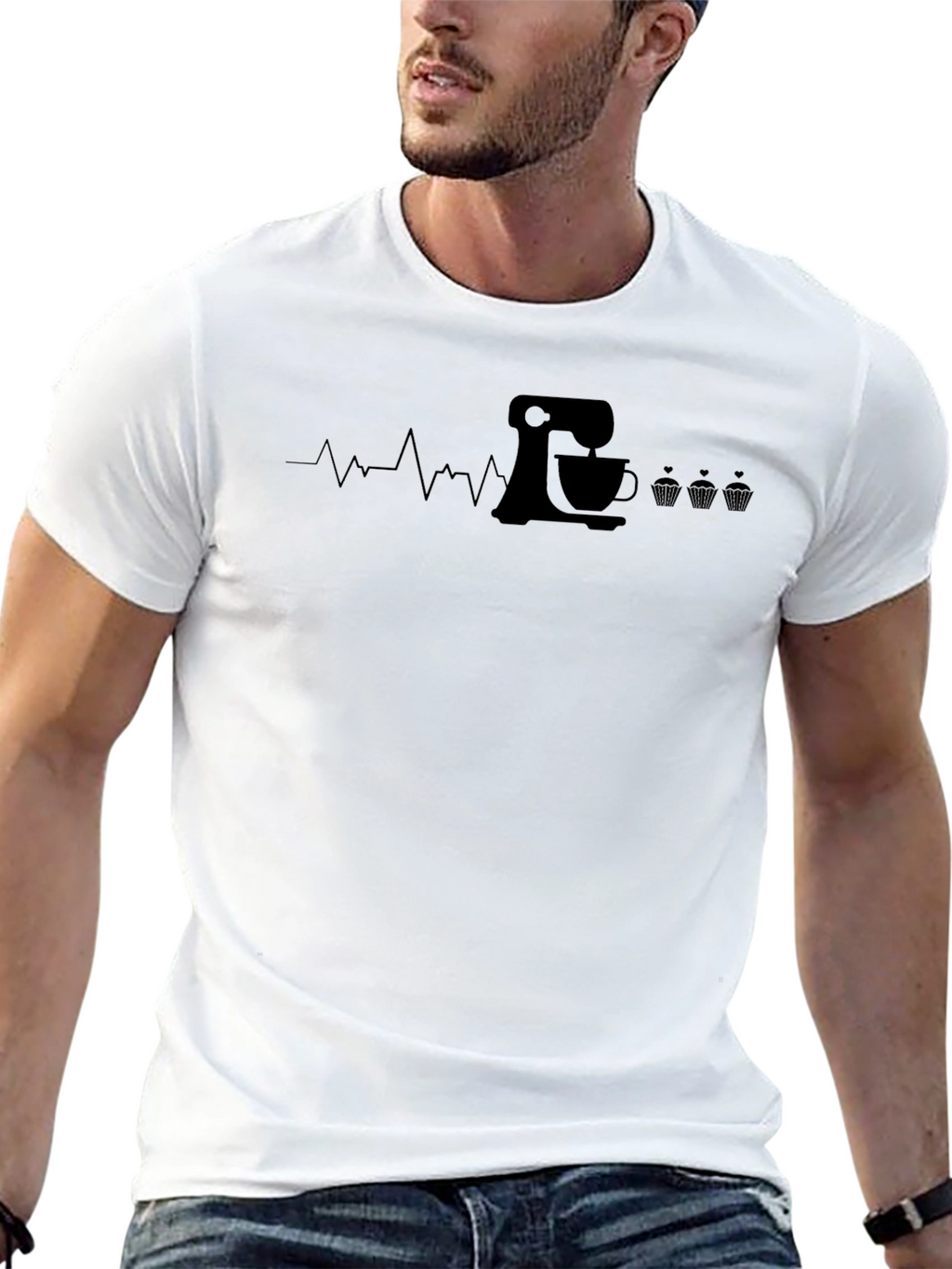 Baking Heartbeat T-Shirt - Bakers Pulse