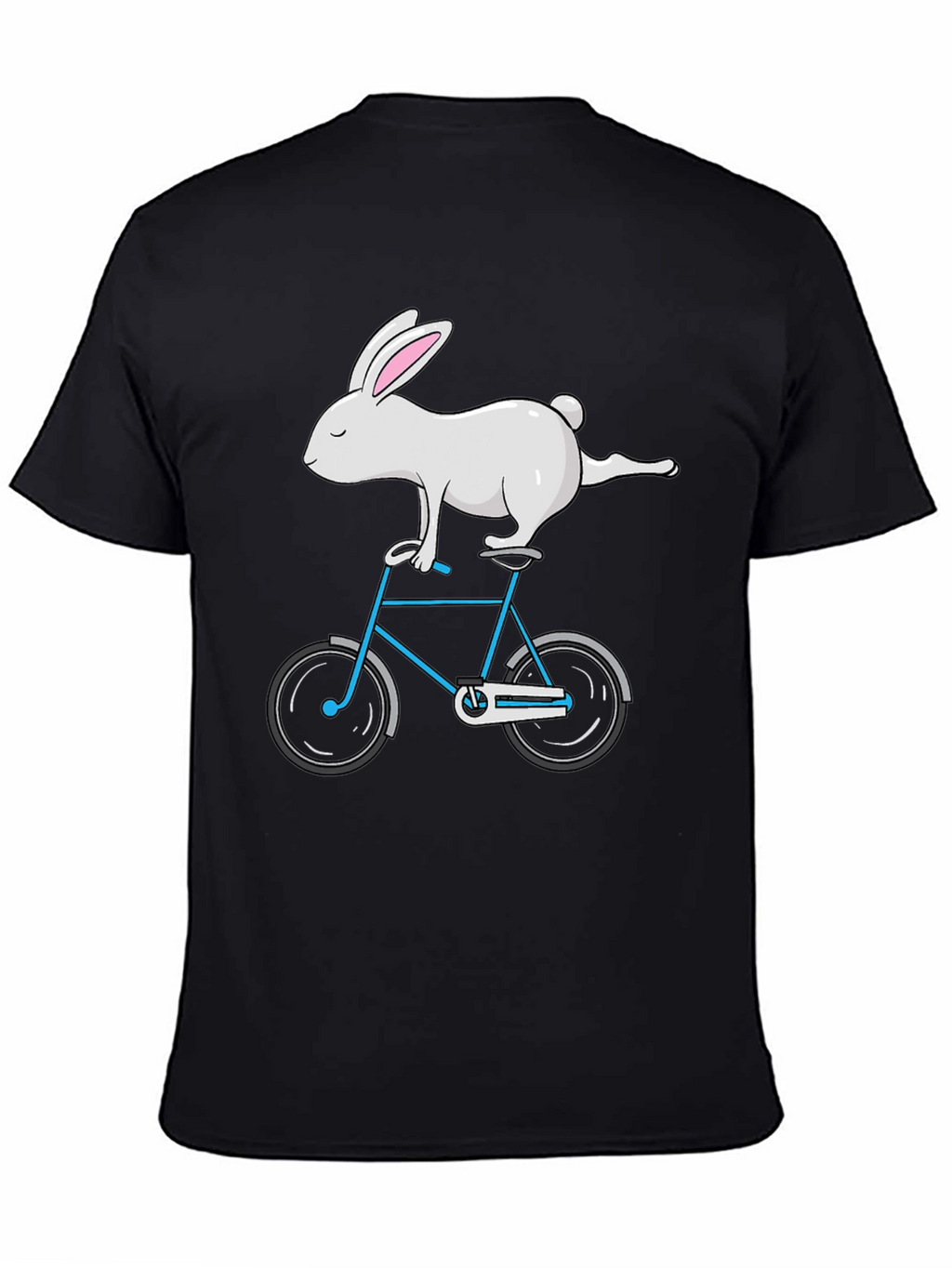 Rabbit on Bike Graphic Tee - Stylish Cotton T-Shirt