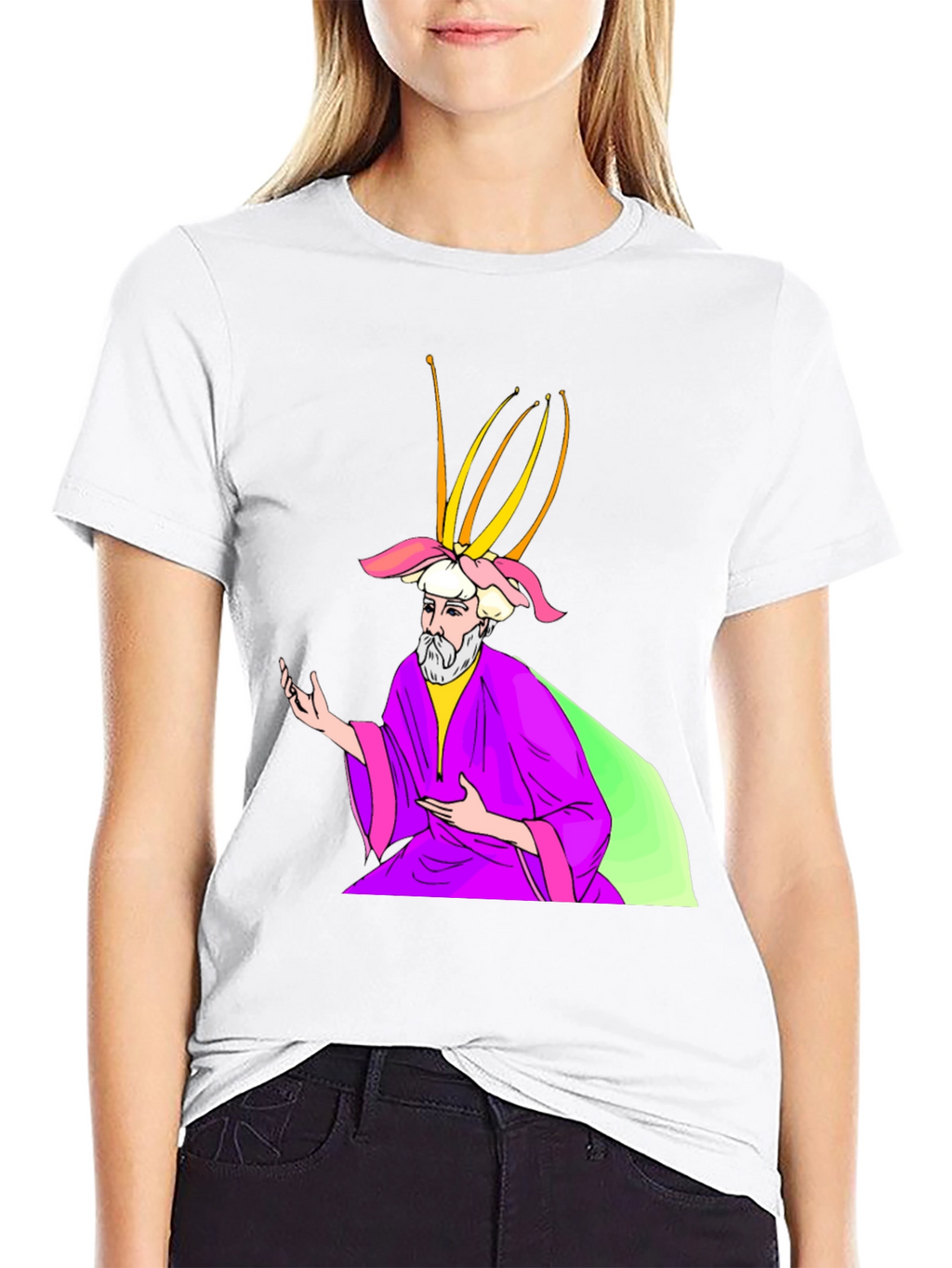Wizard Graphic Print Black T-Shirt