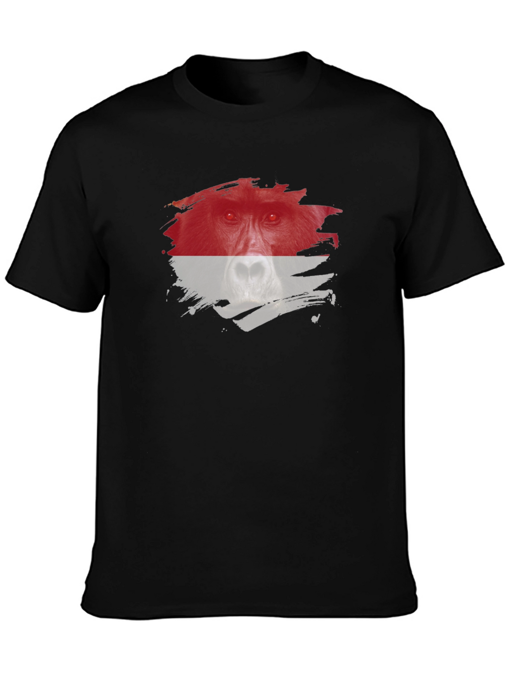 Orangutan Graphic Tee - Distressed Animal Print Shirt