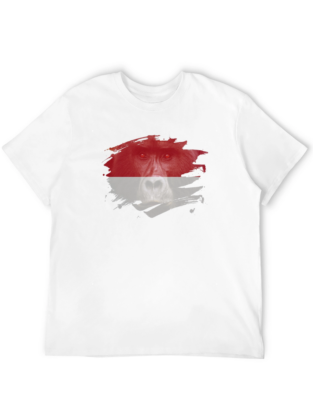 Orangutan Graphic Tee - Distressed Animal Print Shirt