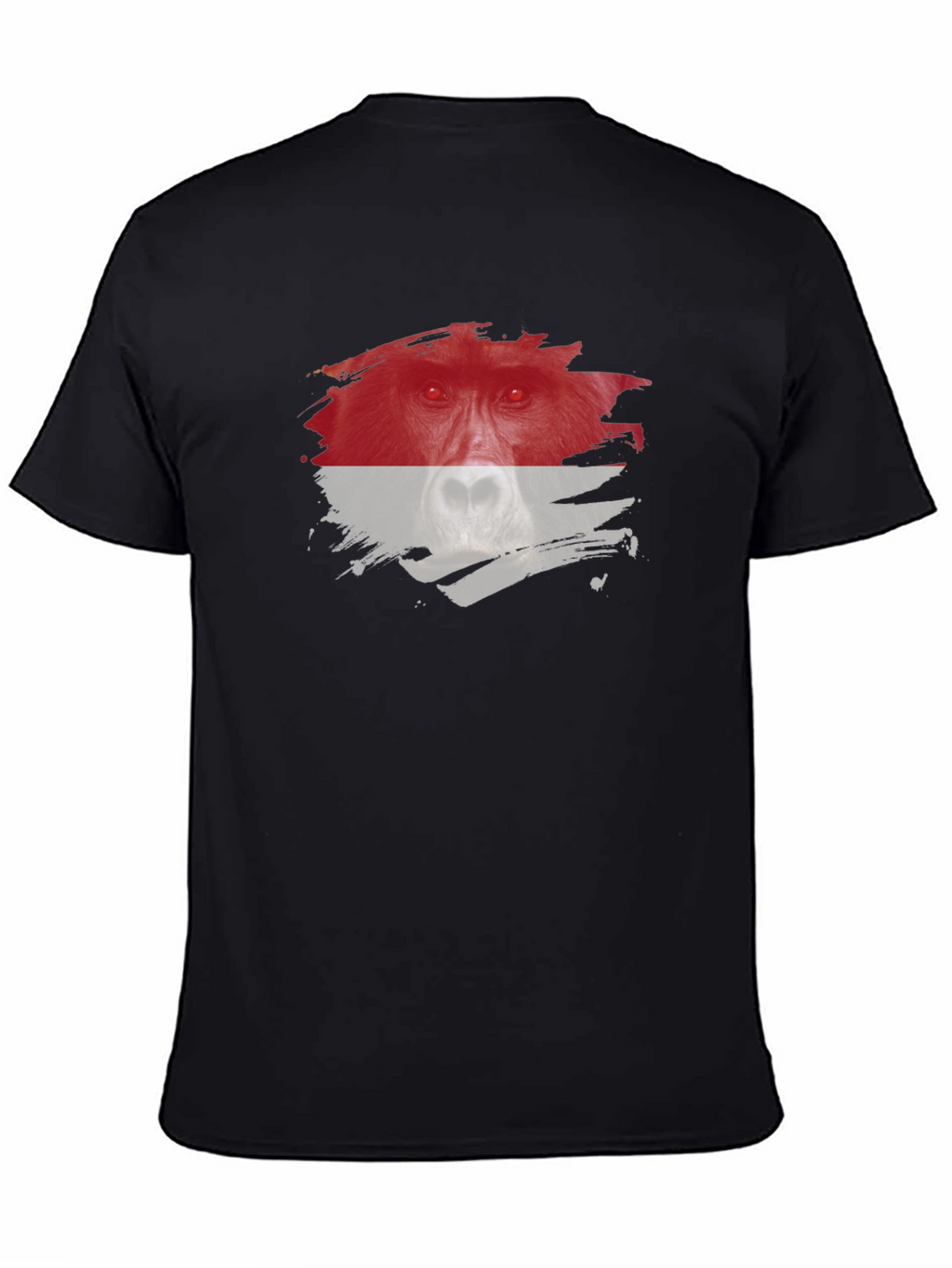 Orangutan Graphic Tee - Distressed Animal Print Shirt