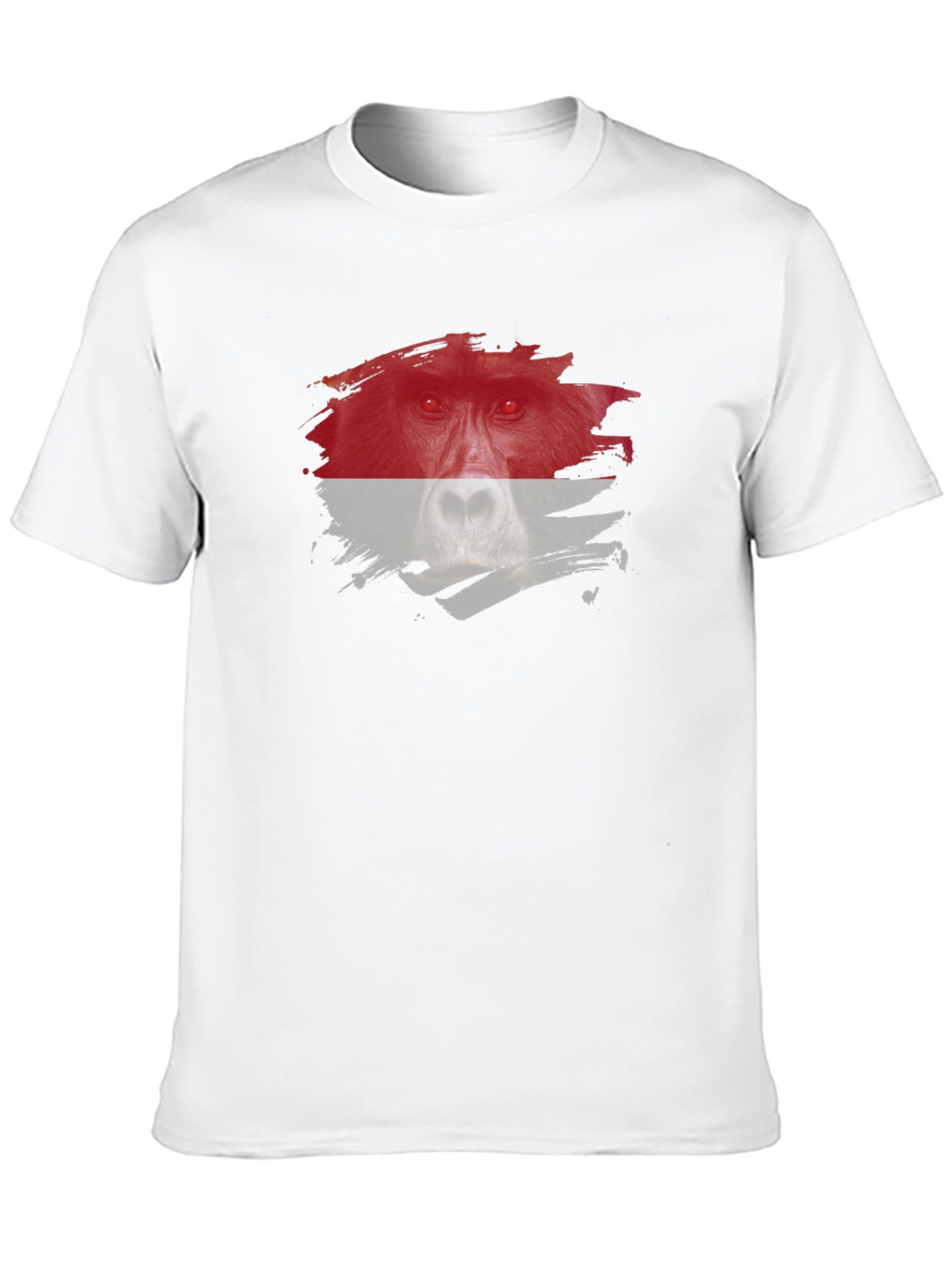 Orangutan Graphic Tee - Distressed Animal Print Shirt