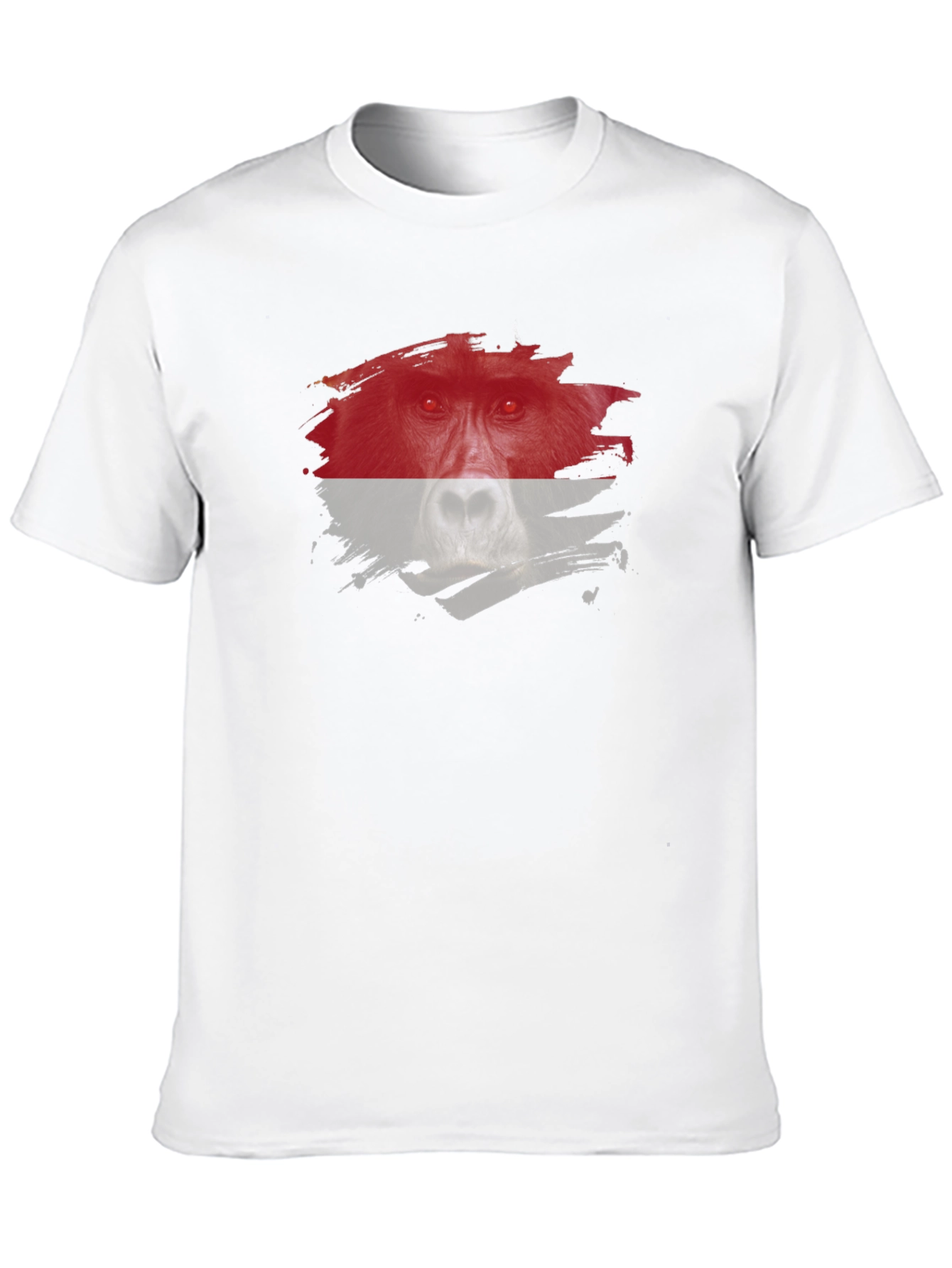 Orangutan Graphic Tee - Distressed Animal Print Shirt