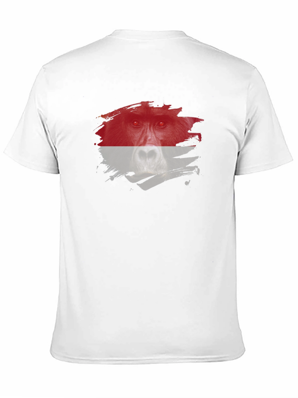 Orangutan Graphic Tee - Distressed Animal Print Shirt