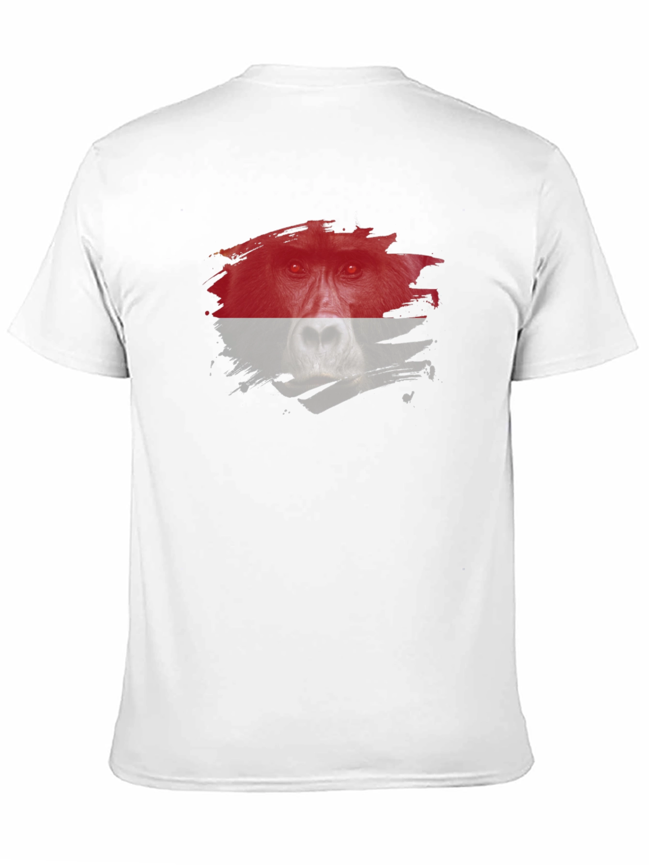 Orangutan Graphic Tee - Distressed Animal Print Shirt