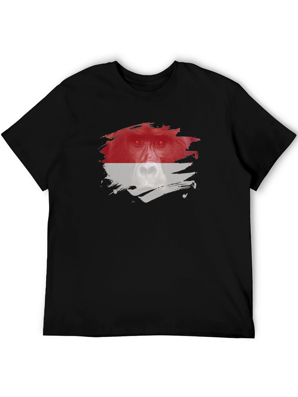 Orangutan Graphic Tee - Distressed Animal Print Shirt