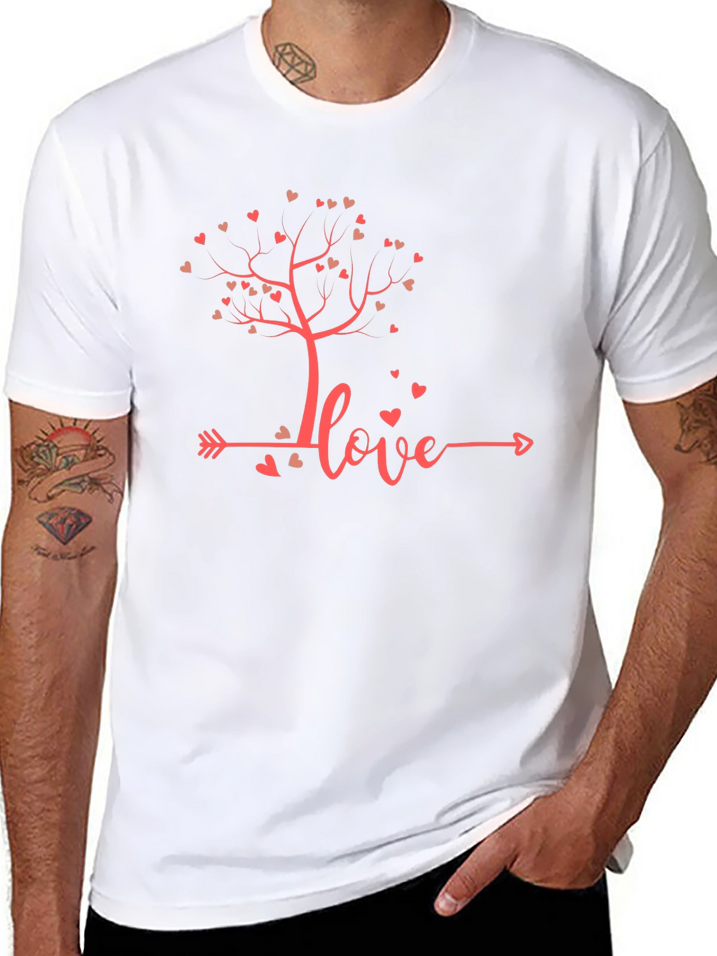 Love Tree Graphic Tee - Heart Design