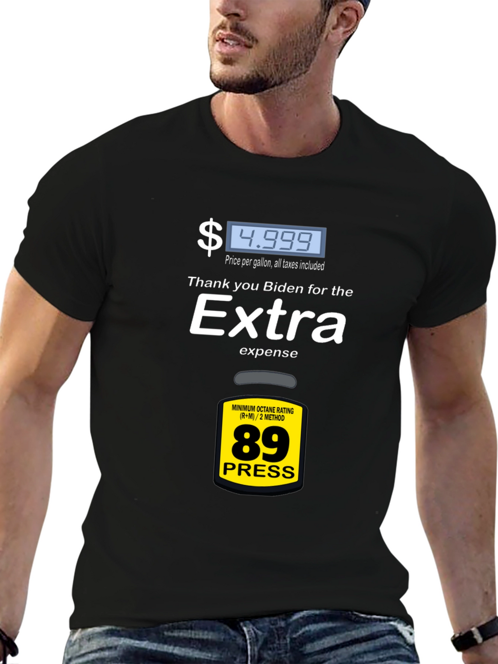 Humorous Biden Gas Price Graphic Tee