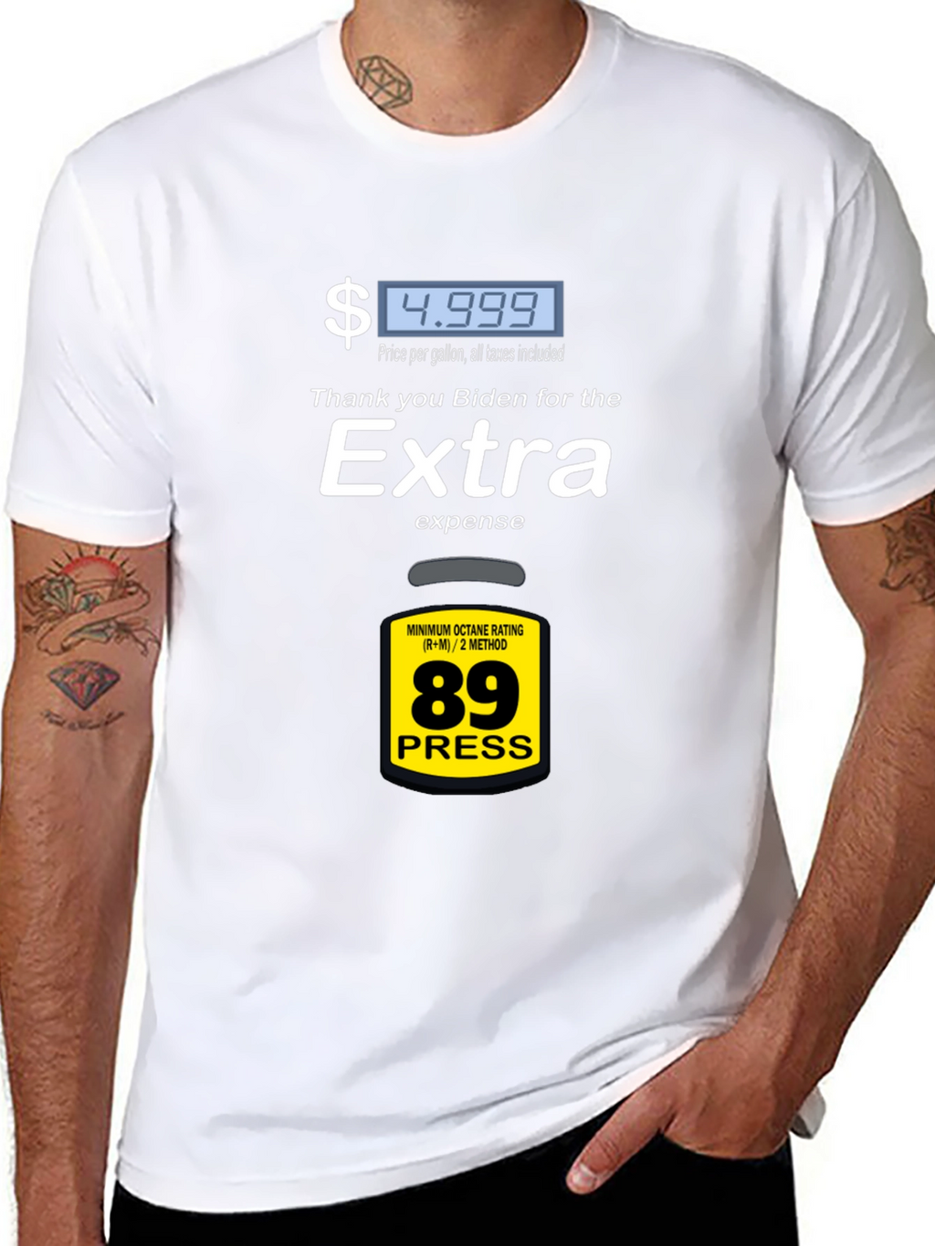 Humorous Biden Gas Price Graphic Tee