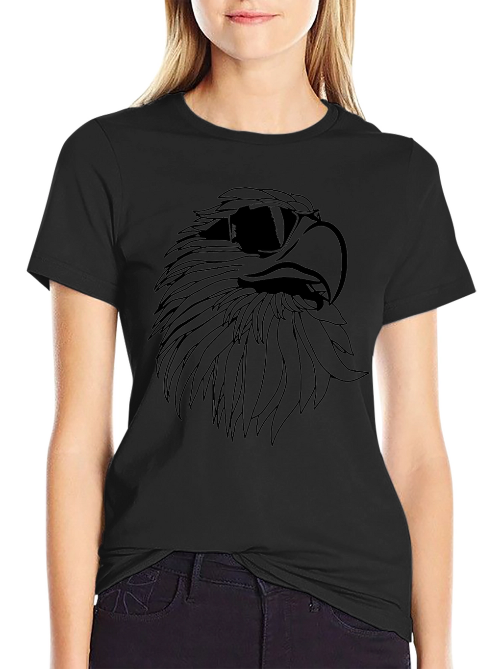 Cool Eagle Graphic Tee - Mens Black T-Shirt