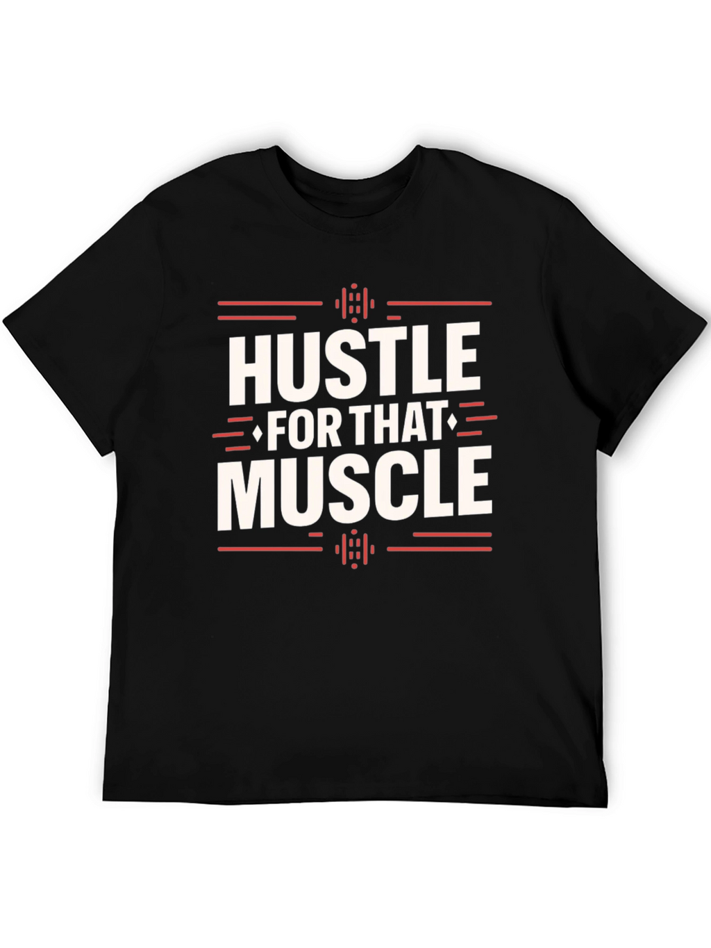Hustle for Muscle Black Graphic Tee