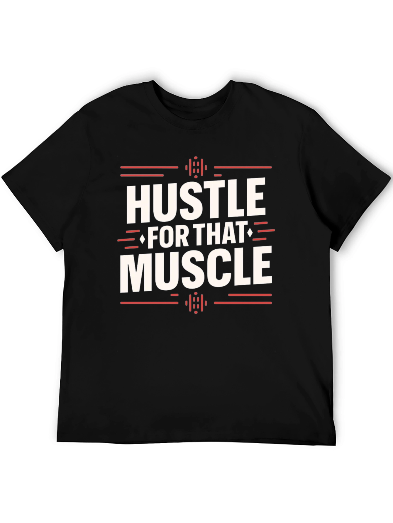 Hustle for Muscle Black Graphic Tee