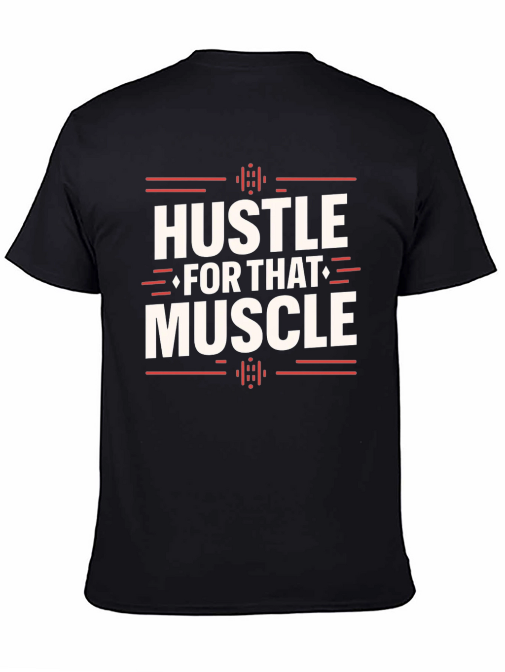 Hustle for Muscle Black Graphic Tee