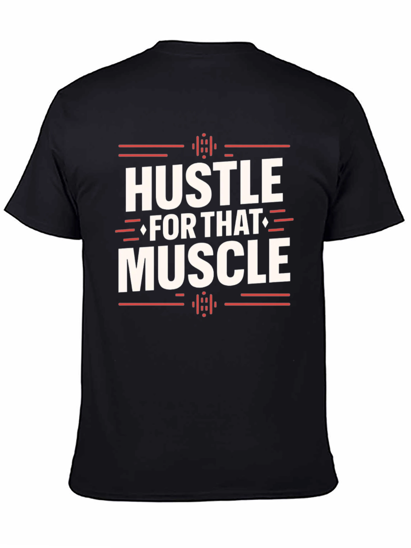 Hustle for Muscle Black Graphic Tee