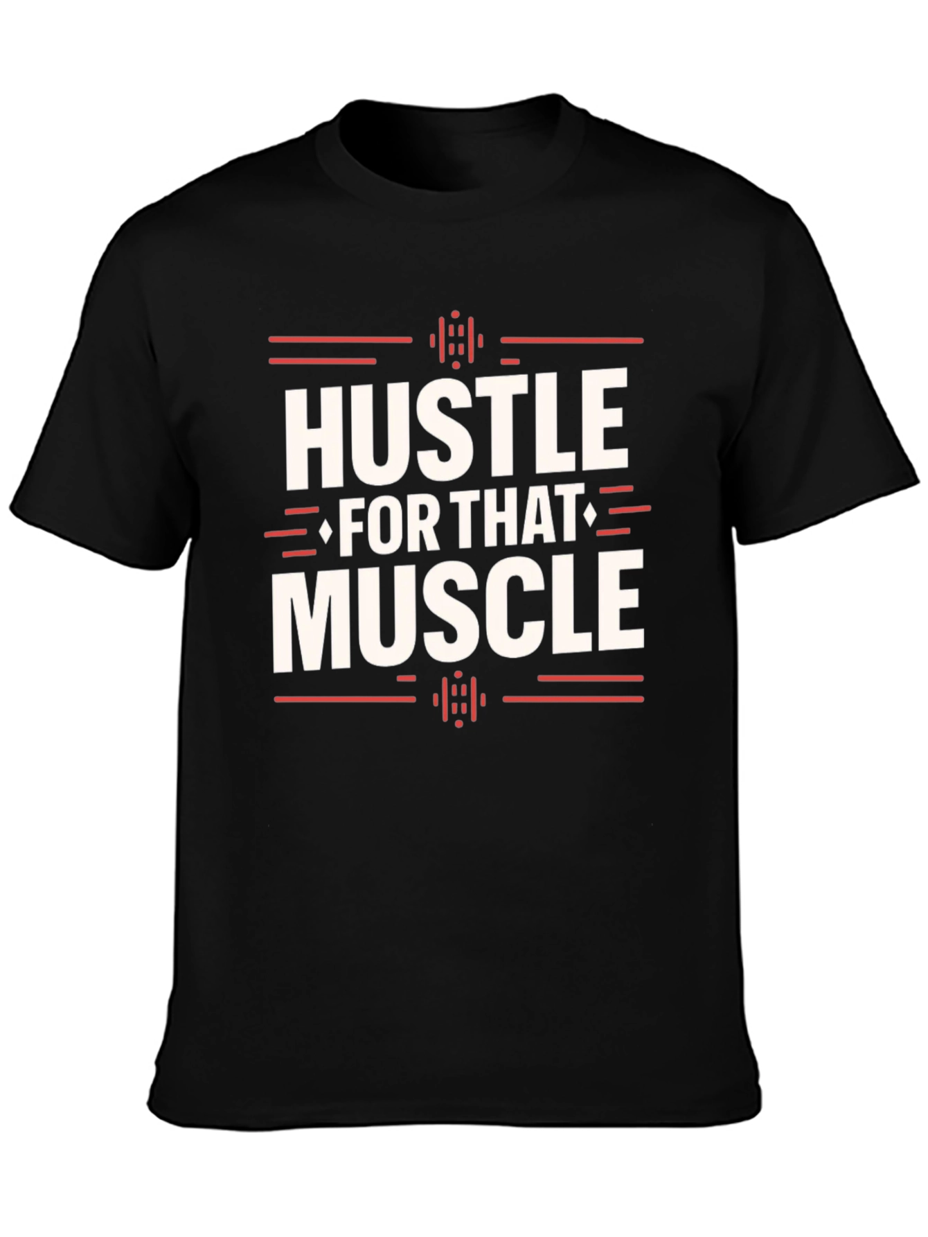 Hustle for Muscle Black Graphic Tee