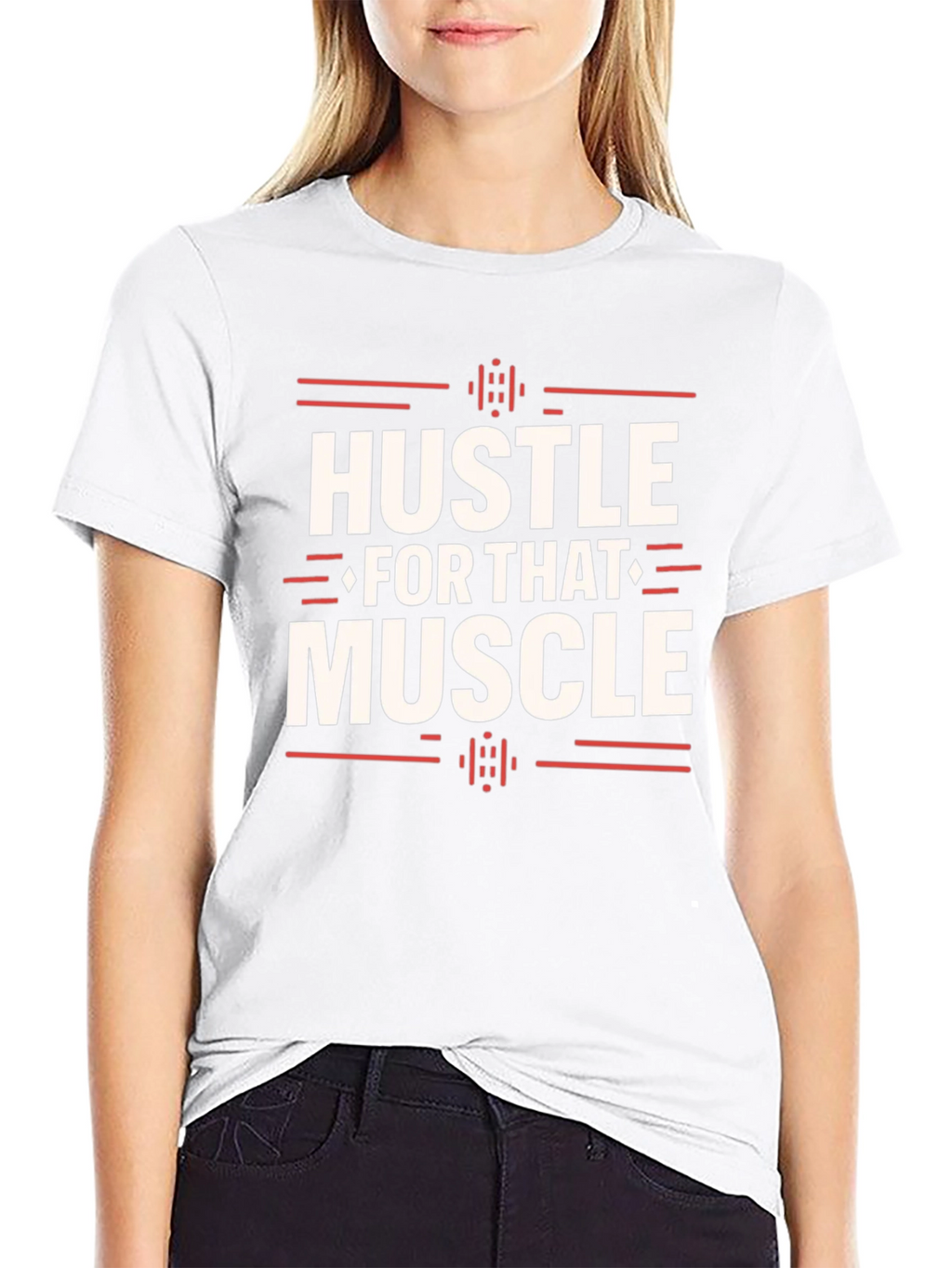 Hustle for Muscle Black Graphic Tee