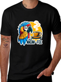 Macaw-Fee T-Shirt - Parrot & Coffee Graphic Tee