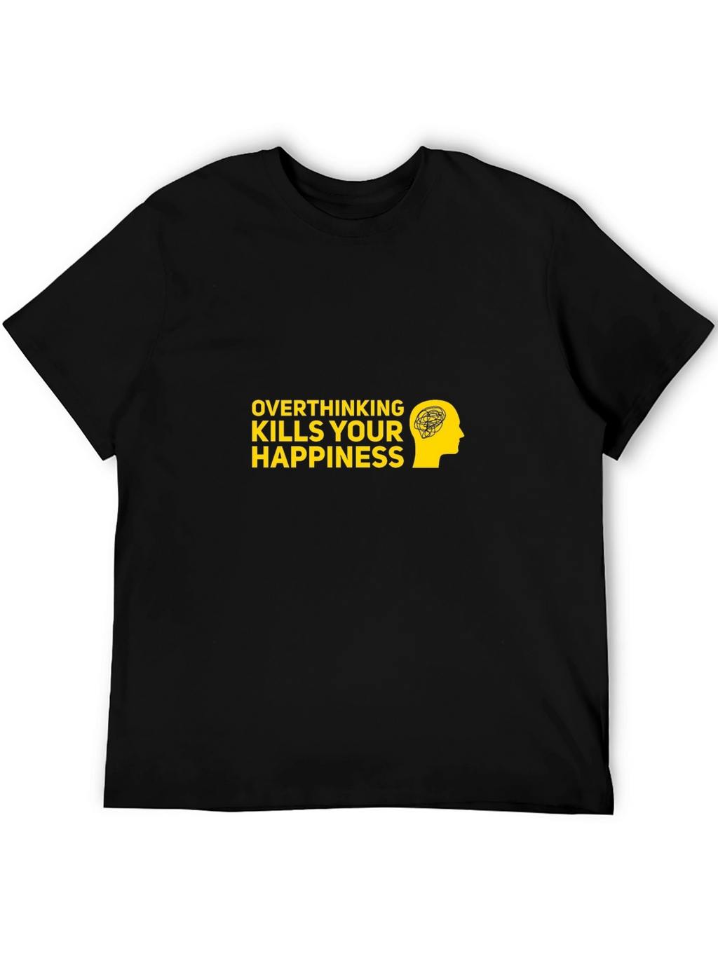 Overthinking Kills T-Shirt - Black Cotton Graphic Tee