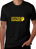 Overthinking Kills T-Shirt - Black Cotton Graphic Tee