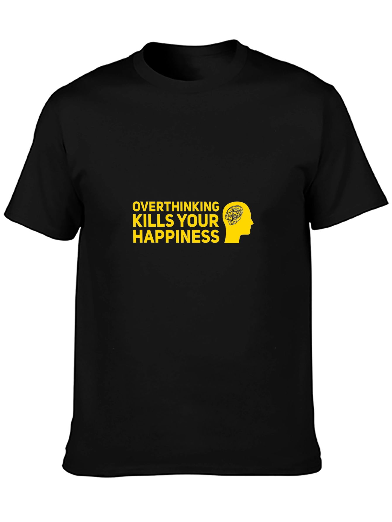 Overthinking Kills T-Shirt - Black Cotton Graphic Tee