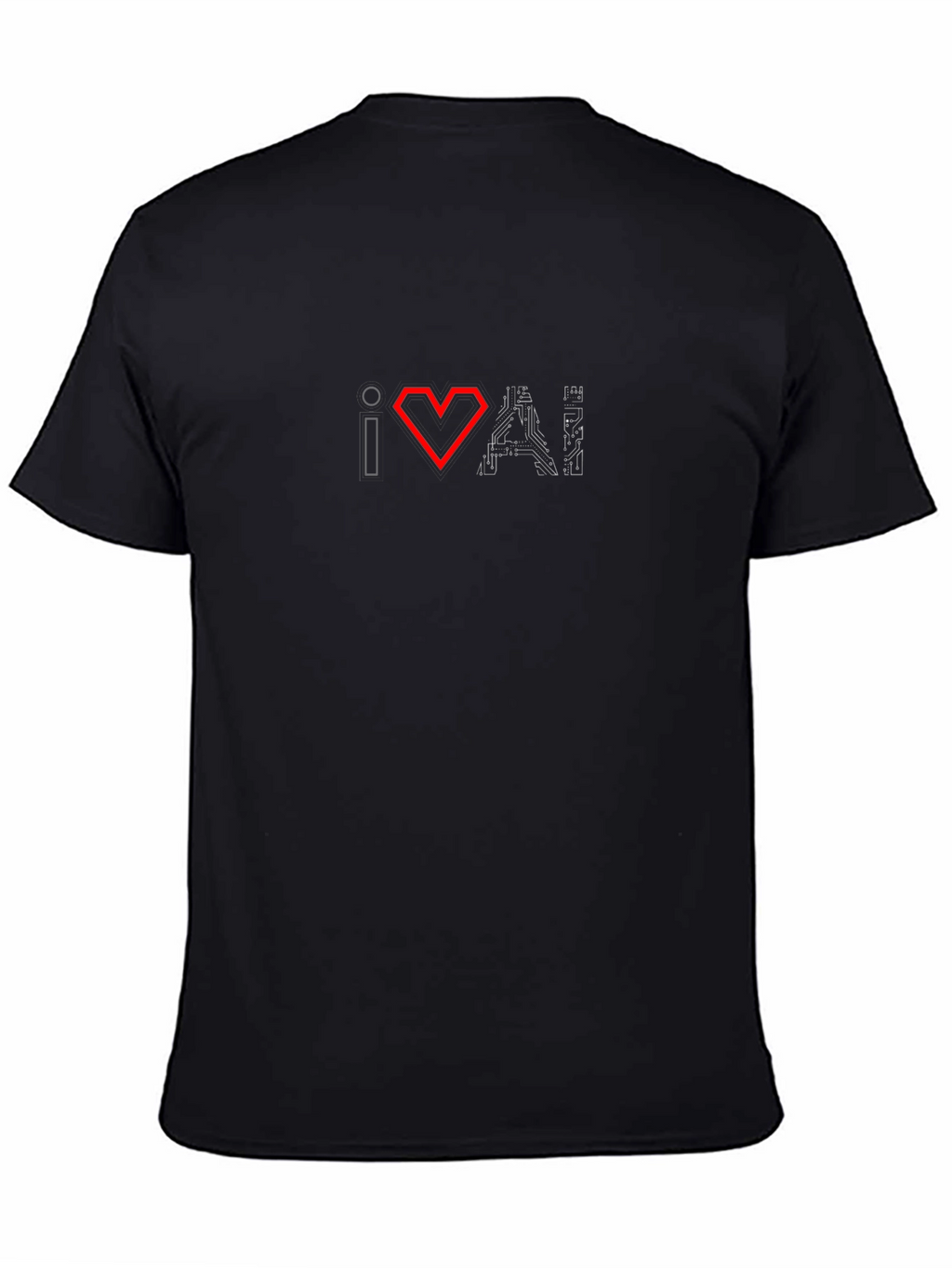 I Love AI T-Shirt - Circuit Board Design