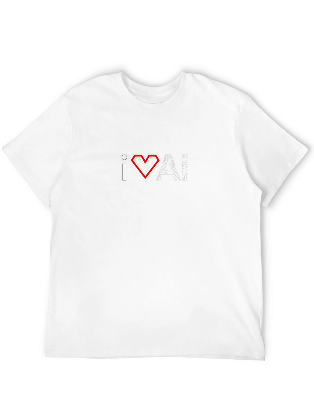 I Love AI T-Shirt - Circuit Board Design