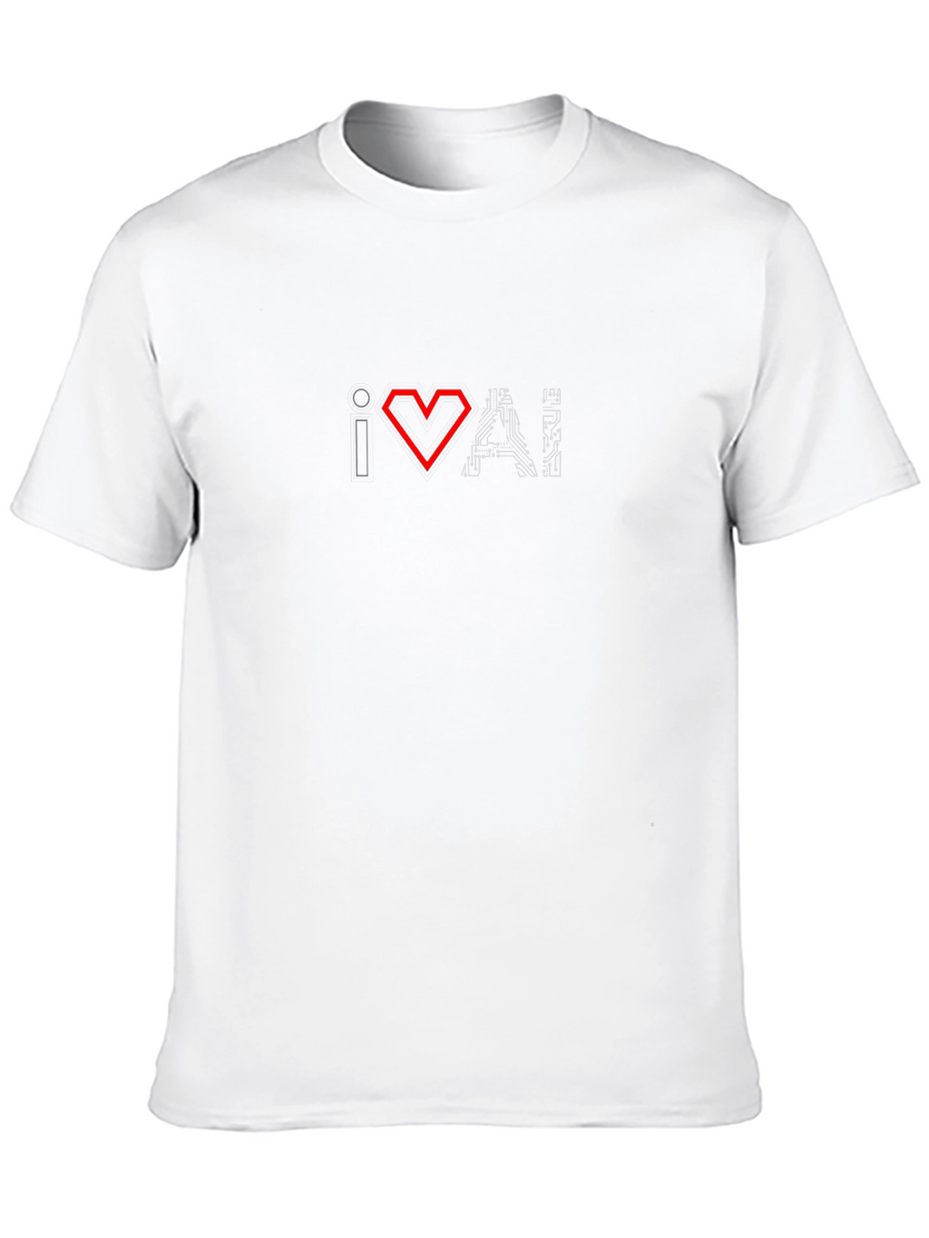 I Love AI T-Shirt - Circuit Board Design