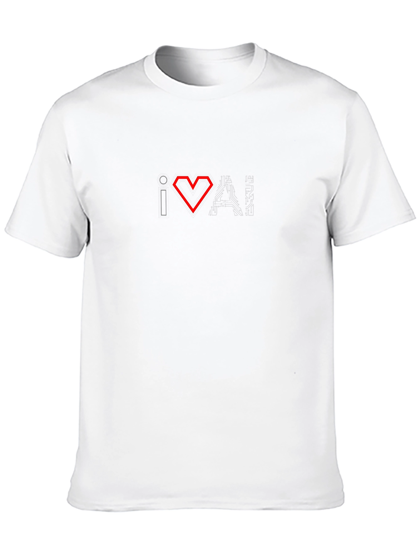I Love AI T-Shirt - Circuit Board Design