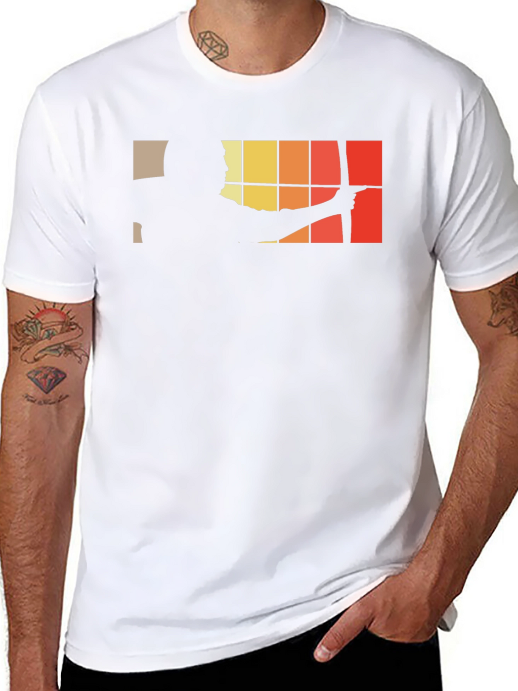 Archery Silhouette Graphic Black T-Shirt