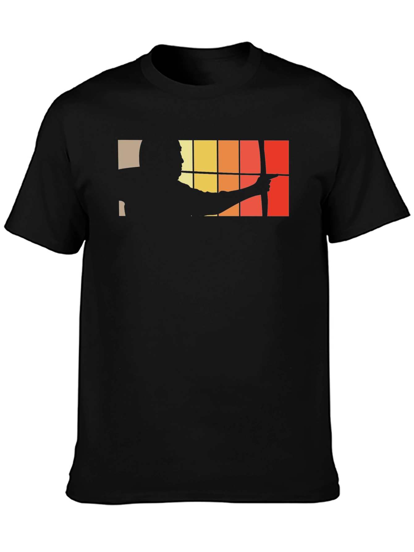 Archery Silhouette Graphic Black T-Shirt