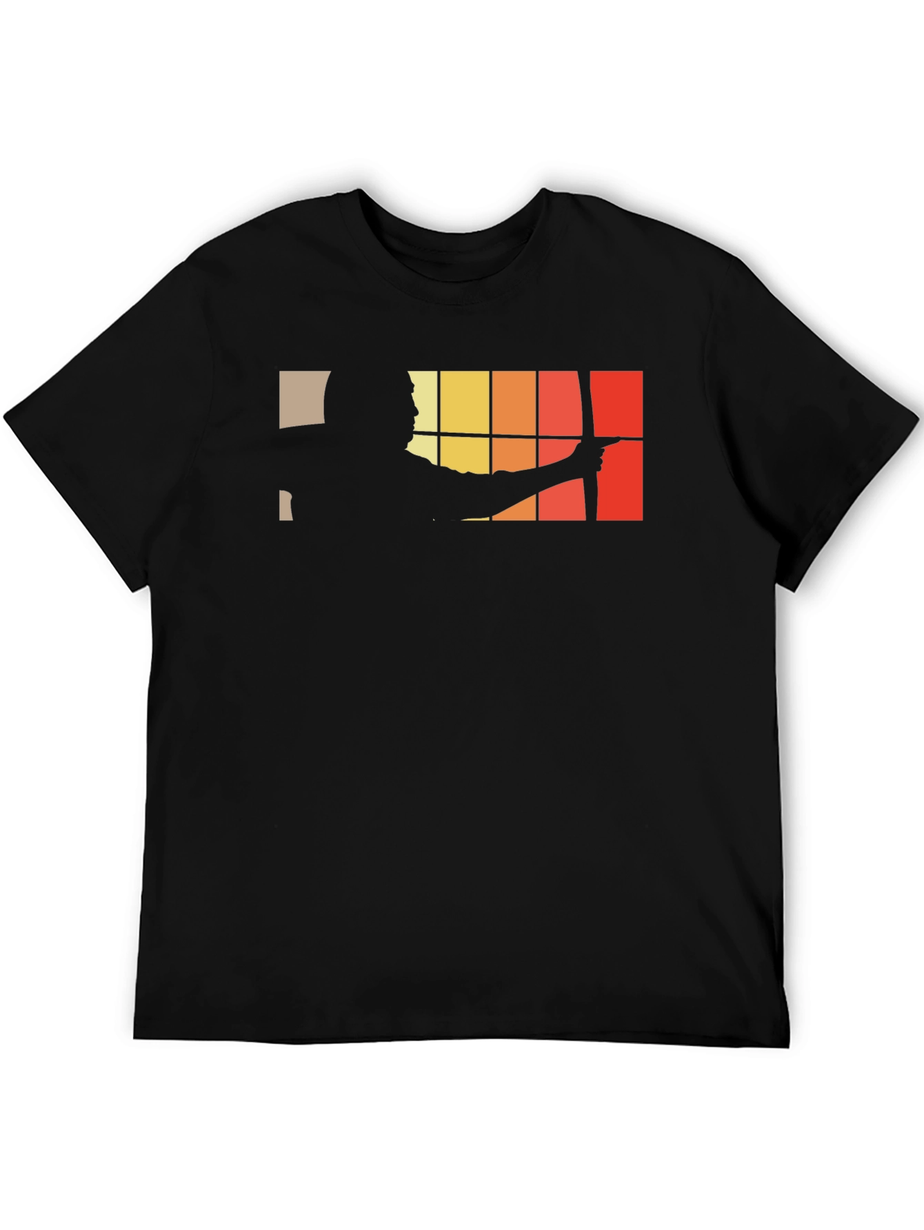 Archery Silhouette Graphic Black T-Shirt