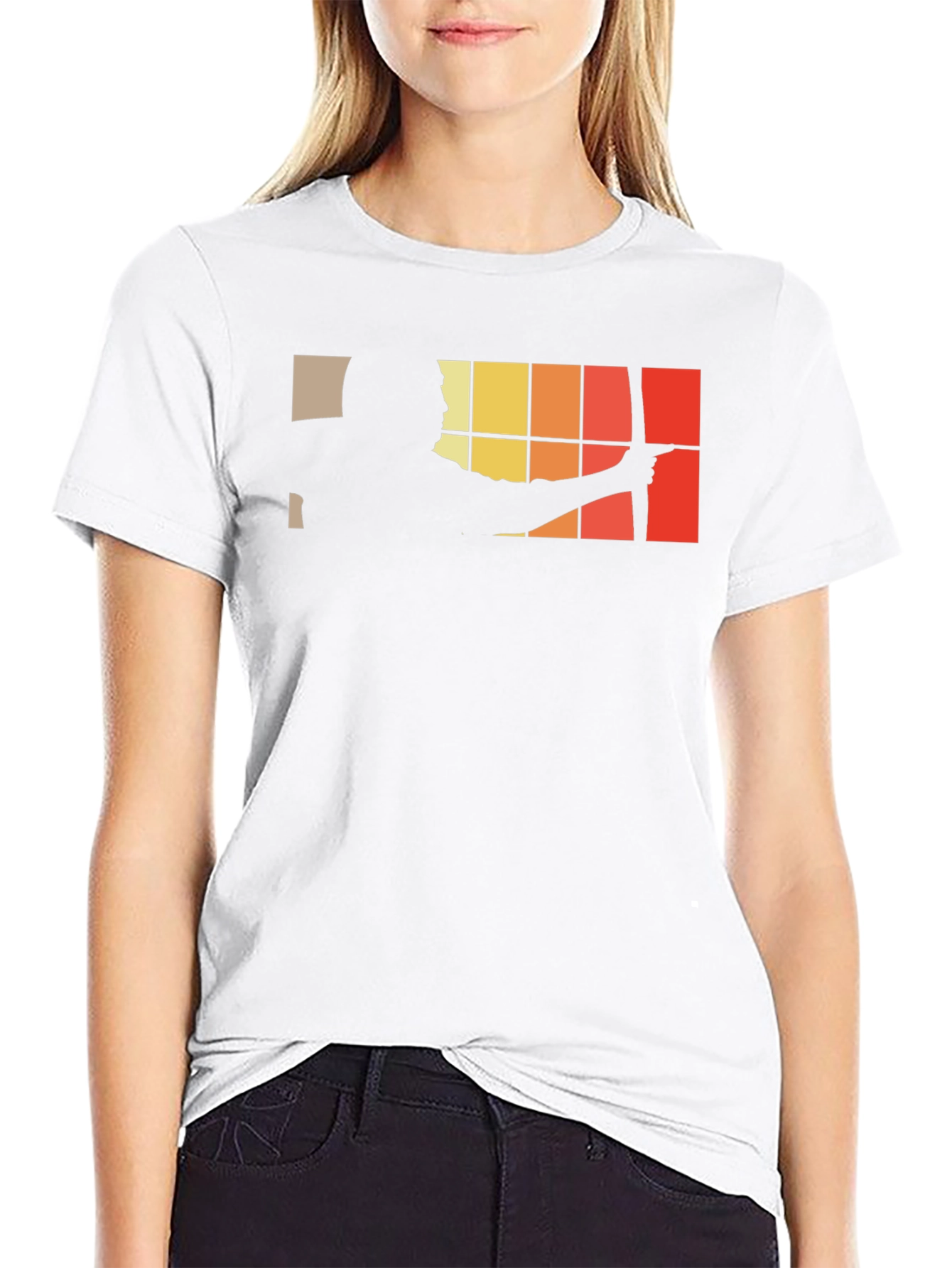 Archery Silhouette Graphic Black T-Shirt