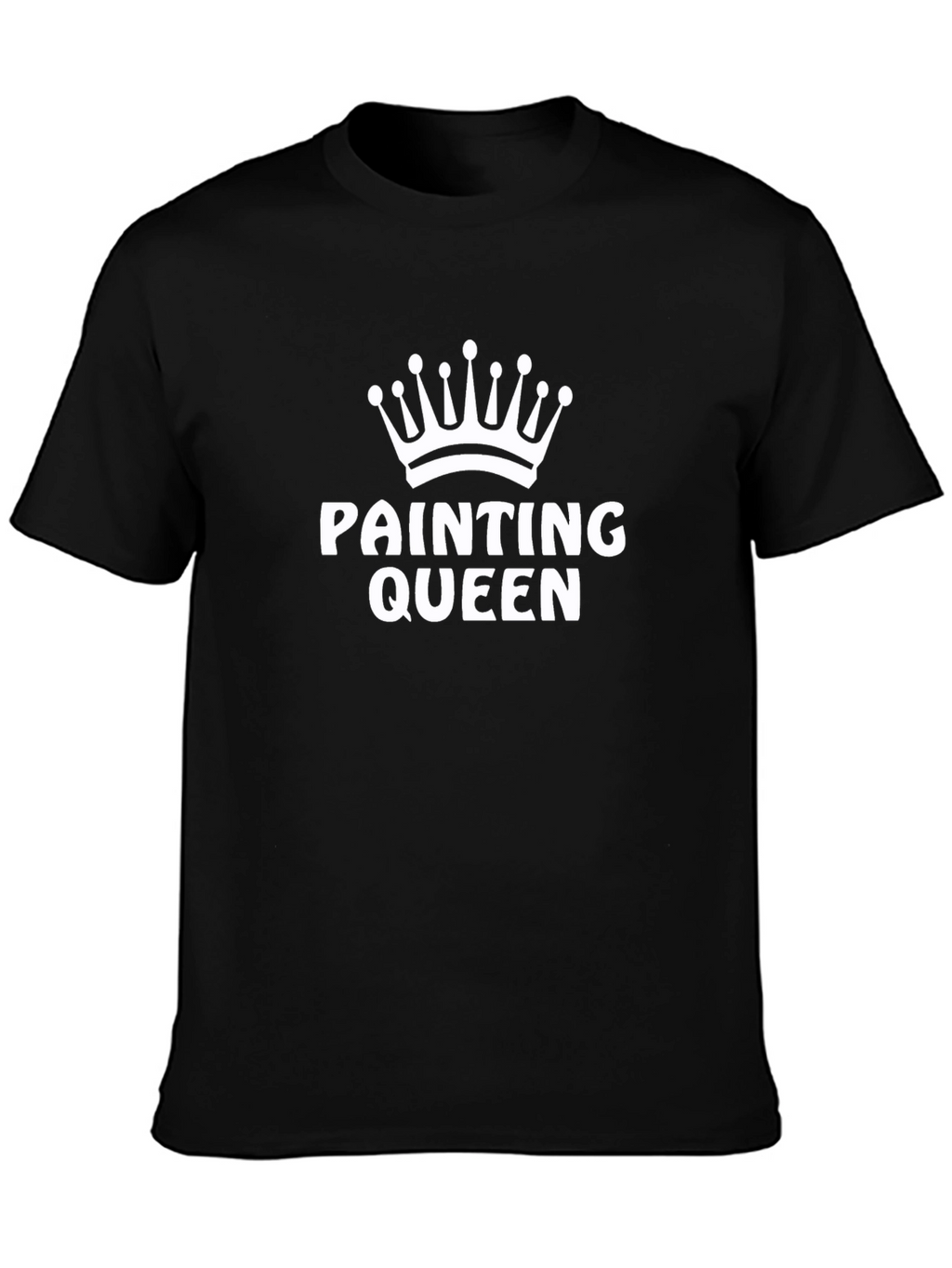 Painting Queen Graphic Tee - Black Cotton Shirt