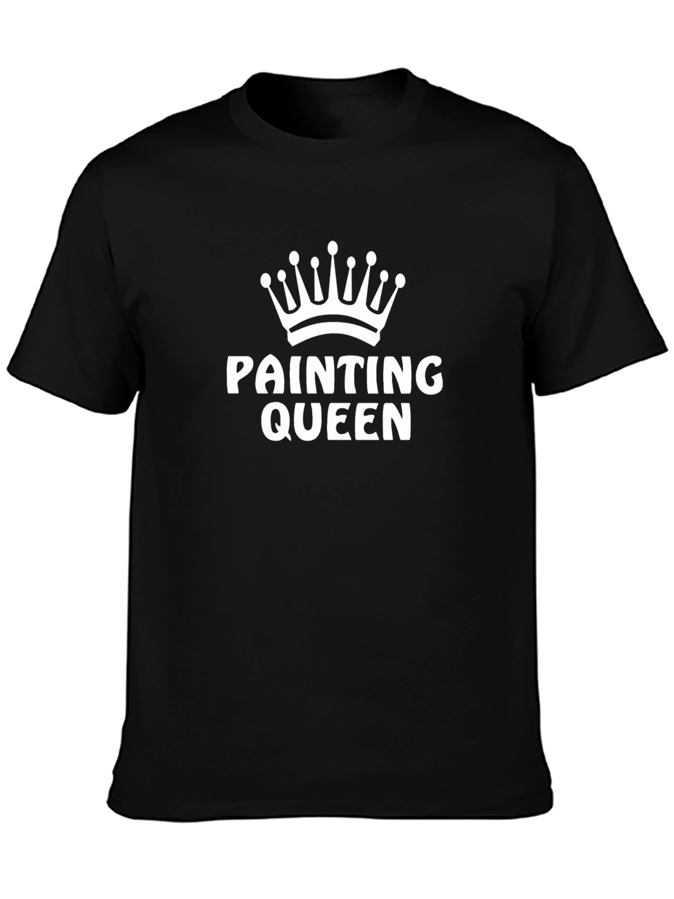 Painting Queen Graphic Tee - Black Cotton Shirt