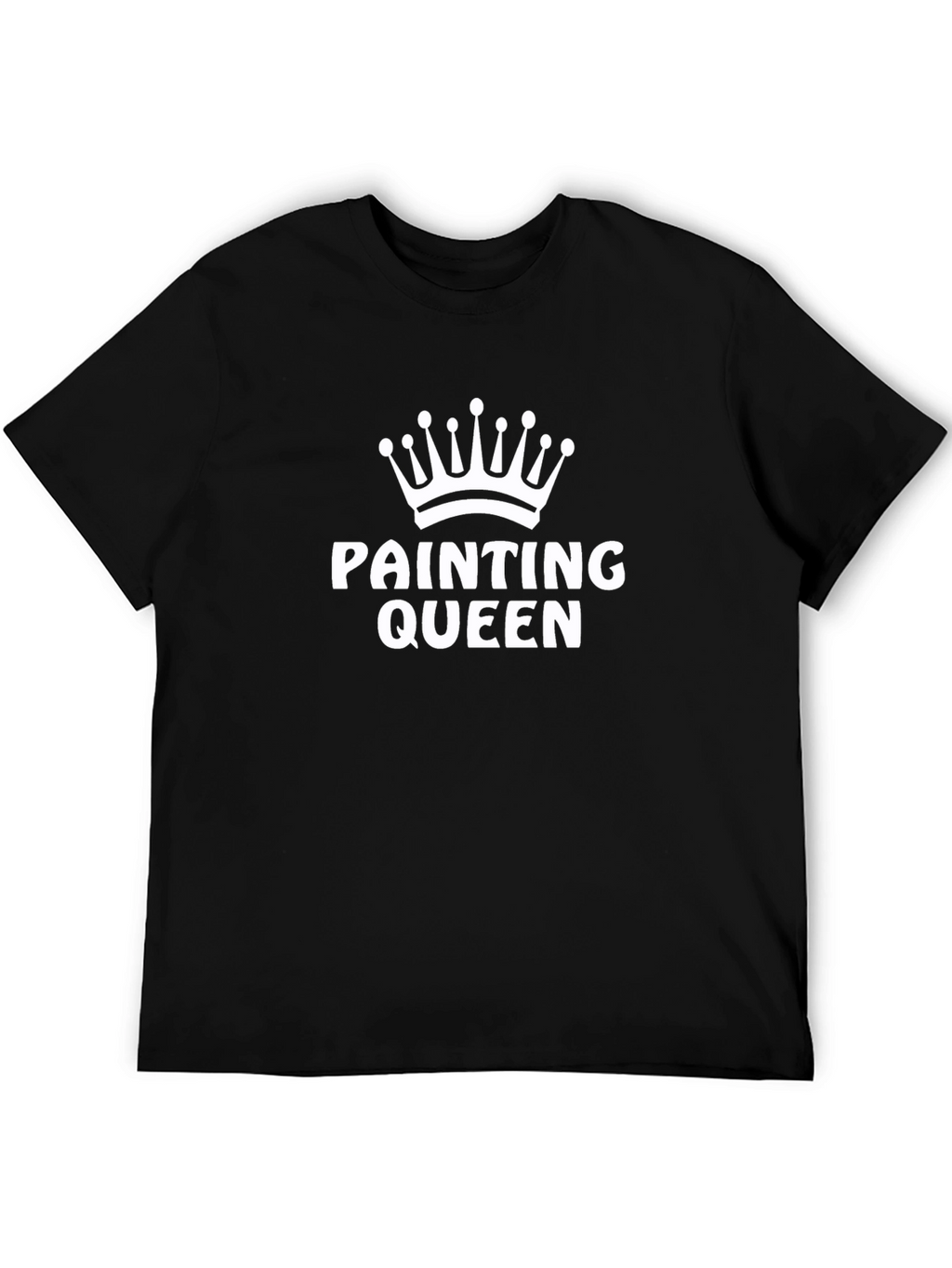 Painting Queen Graphic Tee - Black Cotton Shirt