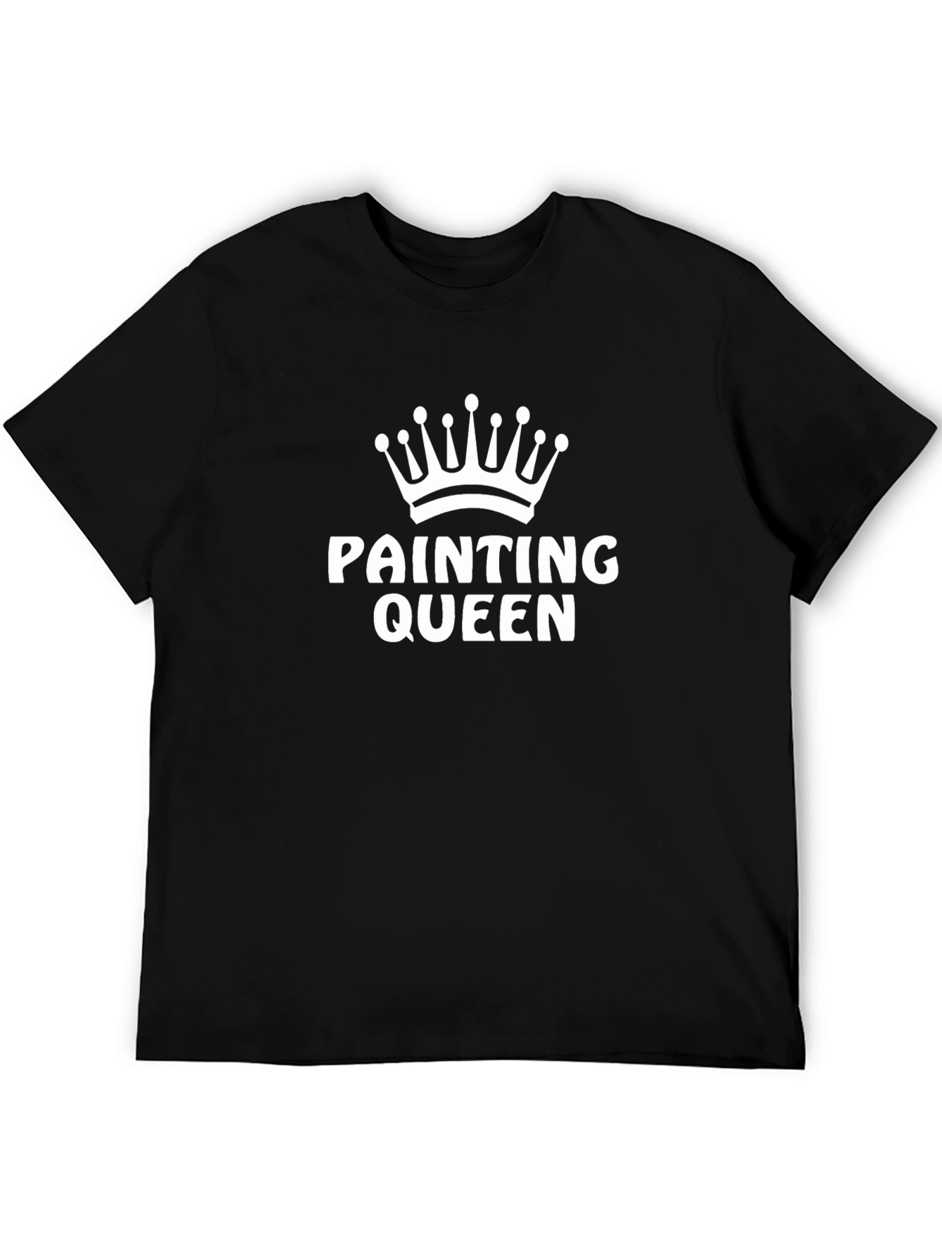 Painting Queen Graphic Tee - Black Cotton Shirt
