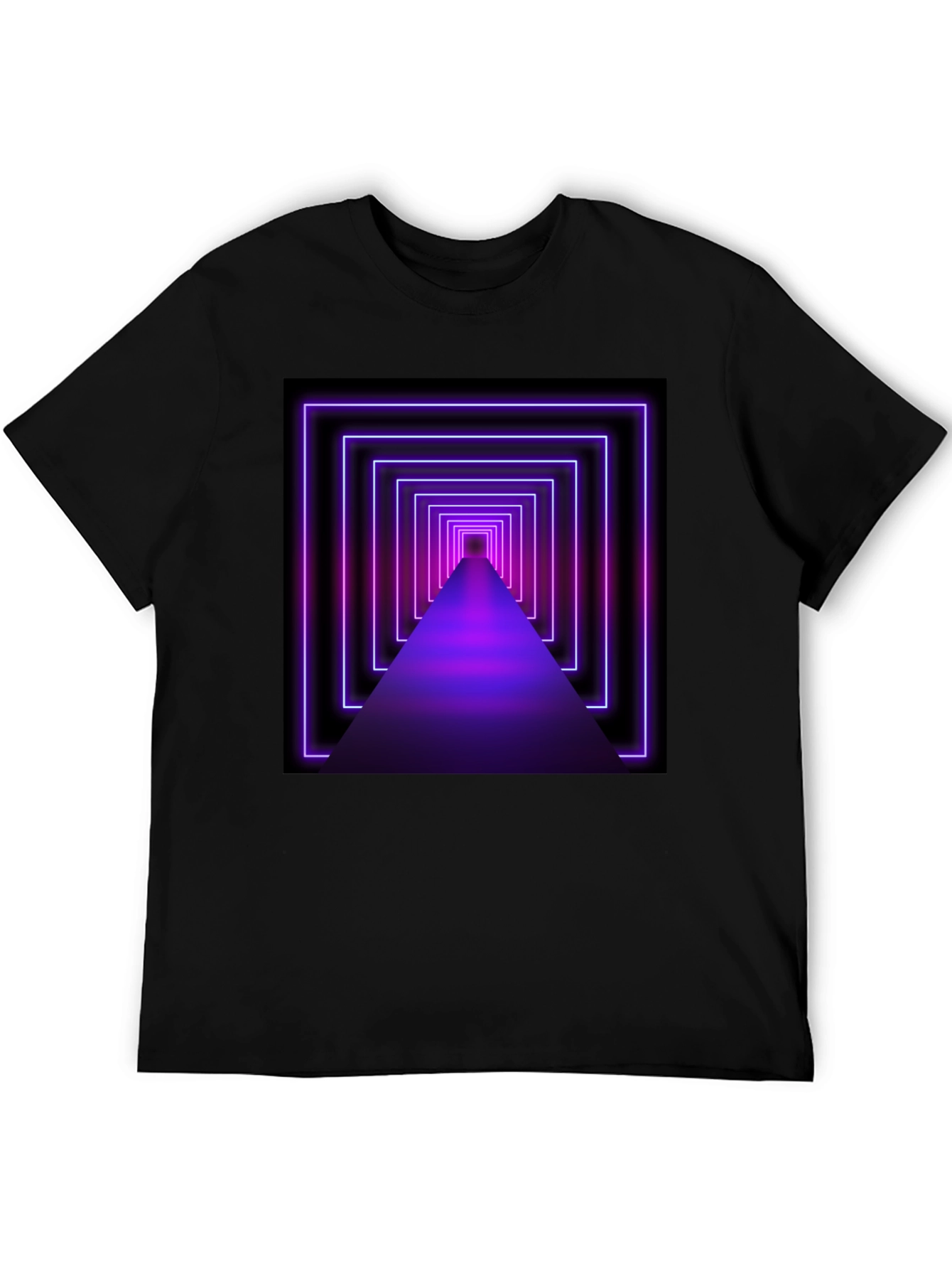 Neon Tunnel Graphic Tee - Futuristic Design