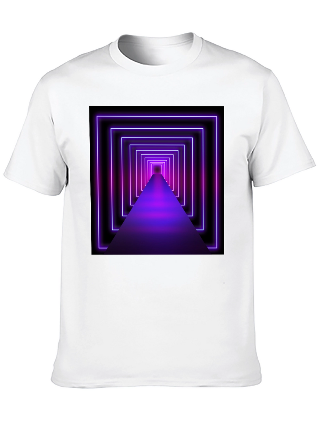 Neon Tunnel Graphic Tee - Futuristic Design