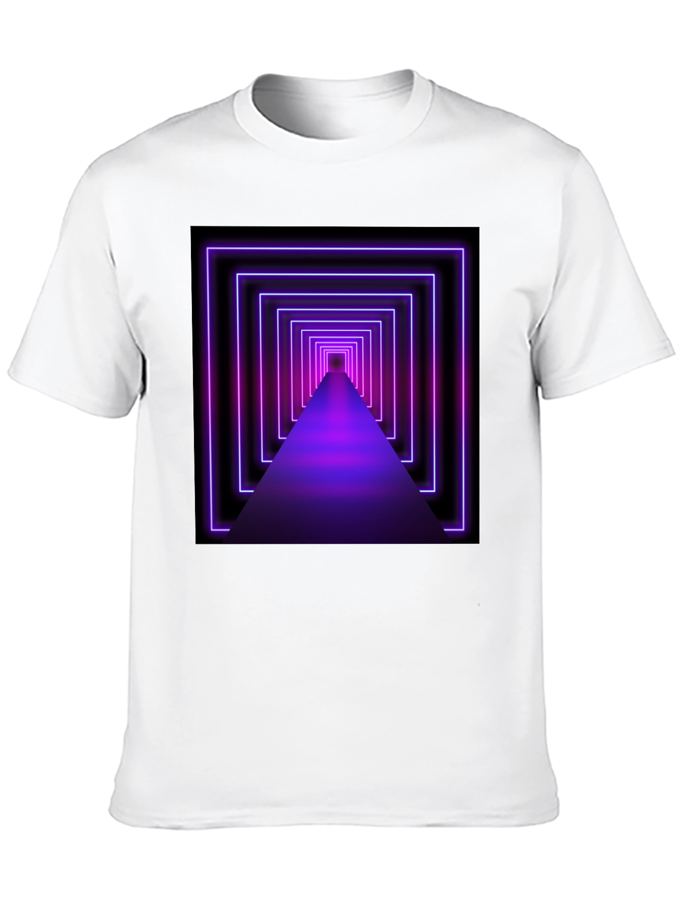 Neon Tunnel Graphic Tee - Futuristic Design