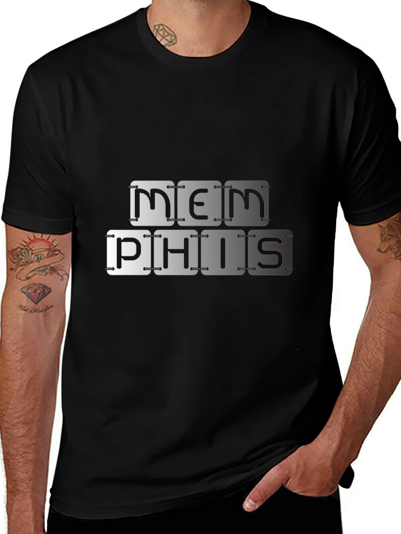 Memphis Graphic Tee - Black Cotton Blend