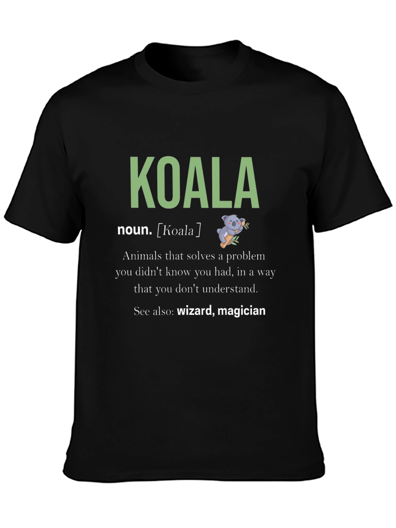 Koala Noun Definition Graphic T-Shirt